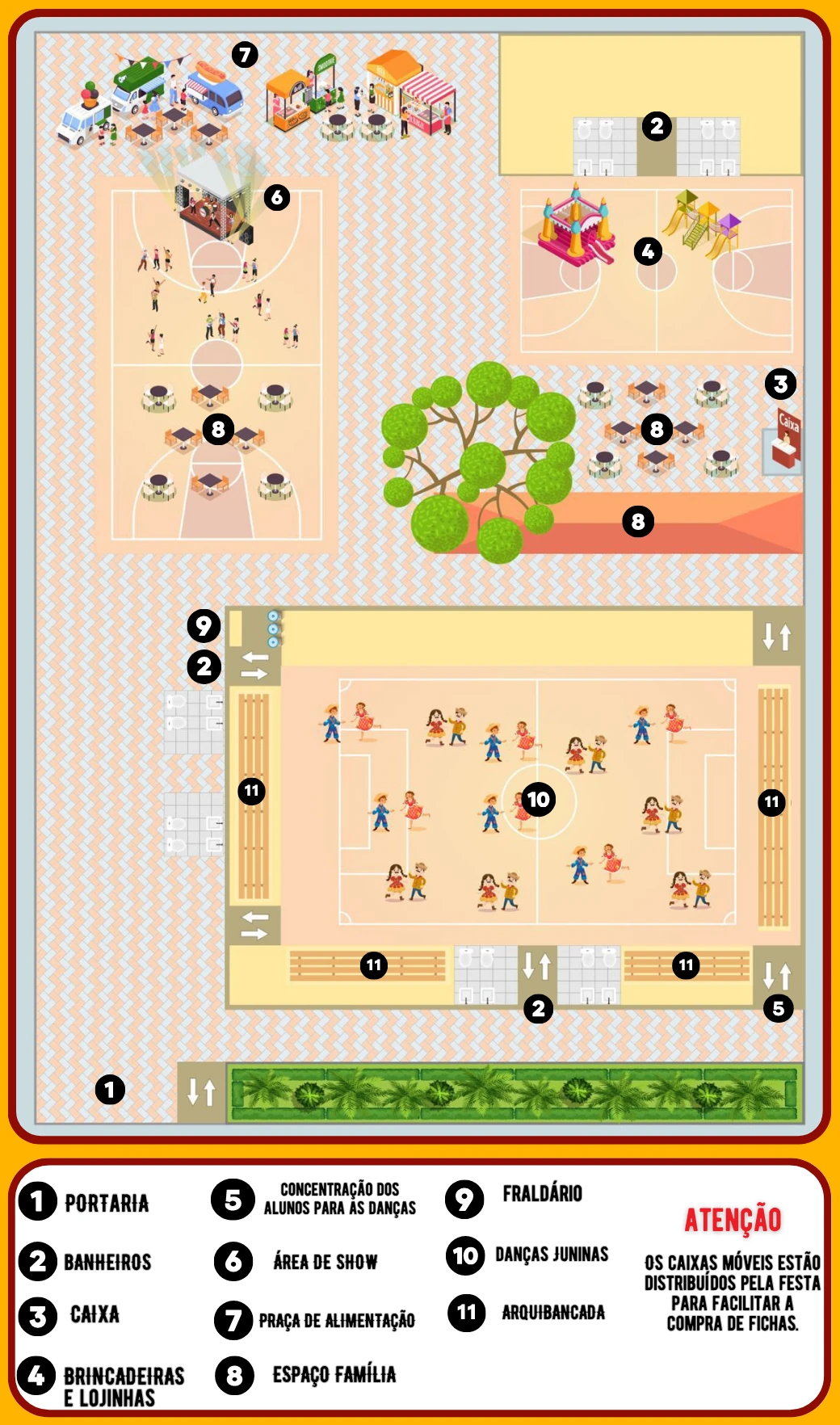 Mapa da Festa Junina 2025